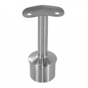 Support de main-courante - poteau rond - inox brossé 304 - 135° - Brossé GR320 - Angle à 135° Design Production