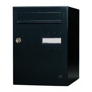 Bo&icirc;te aux lettres et &agrave; colis individuelle 1 porte Eclipse - noir 9005 RENZ
