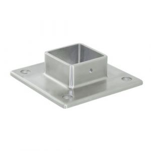 Support main courante - mural - carr&eacute; - 40 x 40 mm - inox 316 - fixation 4 trous Design Production