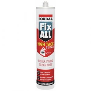 Mastic-colle hybride - 12x290 ml - noir - Fix All High Tack SOUDAL