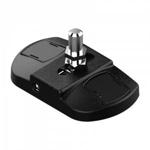 Crapaudine réglable Platimium pour bas de portail - Ø12 mm - noir TIRARD