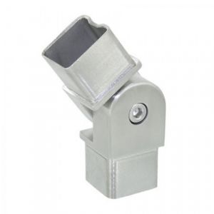 Raccord pour main courante - tube carr&eacute; 40 x 40 mm - inox 304 - angle variable - bross&eacute; Design Production