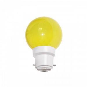 Ampoule LED color&eacute;e B22 230V jaune - bo&icirc;te de 12 FESTILIGHT