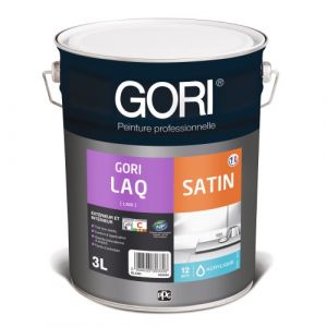 Peinture acrylique professionnelle - satin - blanc cr&egrave;me - 1 L - Gorilaq Gori
