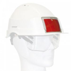 Porte-badge rigide et scratch autocollant adaptable sur casque AUBOUEIX