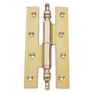 Paumelle à vases - porte bois - laiton poli - 110x55 mm - droite A LENNE