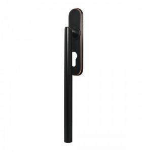 Poignée de manœuvre simple porte coulissante Rhodos rosace ovale -bronze -clé I KARCHER DESIGN