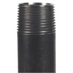 Demi bobine fonte filetée noire - filetage 40/49 noir - longueur 100 mm CODITAL