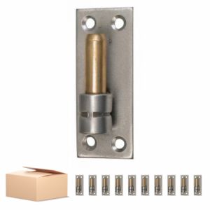 Gond de portail en laiton sur platine droite en inox 316 - 40x4x180 mm - Ø16 - x10 TORBEL