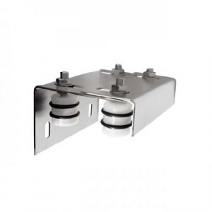 Plaque de guidage double r&eacute;glage 4 olives &agrave; bandage -portail coulissant TORBEL