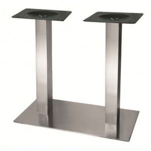 Double pied de table central rectangulaire en inox - hauteur 730 mm SYNERCIA