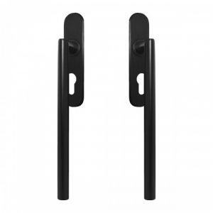 Poignée de manœuvre porte coulissante Rhodos rosace ovale - noir - clé I int ext KARCHER DESIGN