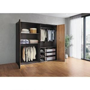 Kit ferrure WingLine L - Pull to Move - finition gris - H 2.6 L 1.2 PULL Droite HETTICH