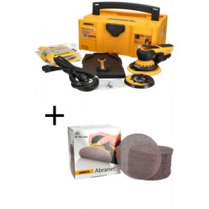 Lot Ponceuse orbitale DEROS II 5650 CV + 50 Disques abrasif auto-agrippant Abranet® - Ø 150mm - grain 180 MIRKA