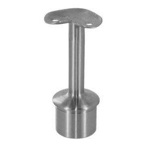 Support de main-courante - poteau rond - inox brossé 316 - 90° - Brossé GR320 - Angle à 90° Design Production