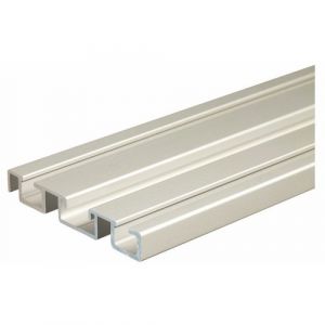 Rail bas pour porte coulissante - 2550 mm - argent - P300-19 SEED