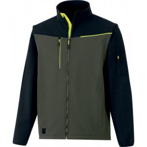 Veste Softshell 2 en 1 coupe-vent et déperlante SOCCIA - kaki et noir - 3XL DELTA PLUS