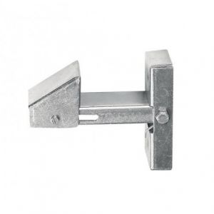 Arr&ecirc;t de portail mural r&eacute;glable &agrave; visser - acier zingu&eacute; blanc TORBEL