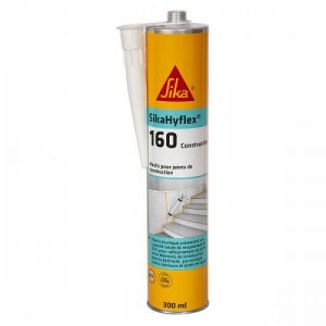 Mastic-colle PU SikaHyflex 160 construction pour façades en béton - gris - 400 mL SIKA
