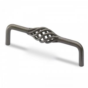 Poignée de meuble Malaca - entraxe 128 mm - hauteur 40 mm - par 4 - Aspect étain HETTICH