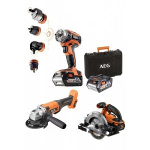 Pack 3 machines 18V + Batterie 4Ah et Chargeur - Pro 18V AEG Powertools
