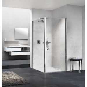 Paroi de douche fixe latérale Young F1B 69 - extensible 69-71 cm - noir NOVELLINI