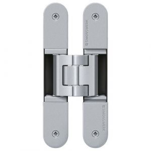 Paumelle invisible - porte lourde - 155 mm - laqué argent - Tectus 3DN SIMONSWERK