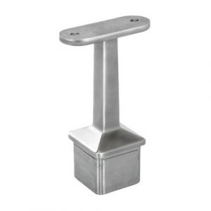 Support main courante carrée 40 x 40 mm - inox 304 - fixe pour profil rond - angle à 90° - brossé Design Production