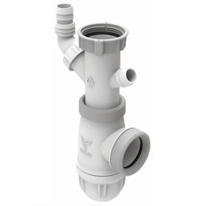 Siphon évier avec prise machine à laver - diamètre 40 mm - Connectic VALENTIN