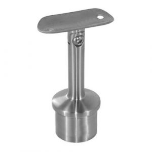 Support de main-courante - poteau rond - inox brossé 304 - orientable - Brossé GR320 - Droit Design Production