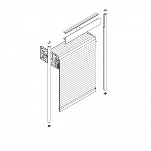 Rail de guidage pour placard de cuisine à volet roulant C BOX - L500-900 H1000 REHAU