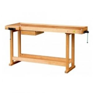 Établi bois - menuisier - à rayon - 1,5 m - 2 presses horizontales - reconditionné OUTIFRANCE