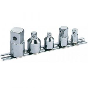 Jeu de 5 réducteurs et augmentateurs 1/2" sur rack de rangement S-230J5R SAM OUTILLAGE