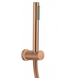 Set de douche avec douchette 1 jet et support Cox - rose doré PAINI