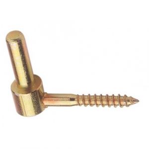 Gond à vis bois en acier zingué bichromaté - L 60 mm - Axe 12mm TORBEL