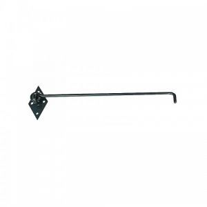 Lot de 5 crochets de contrevent sur platine - acier noir - 10x500 mm TORBEL