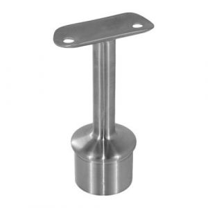 Support de main-courante - pour poteau rond - inox 304 brossé - fixe - Brossé GR320 - Droit Design Production