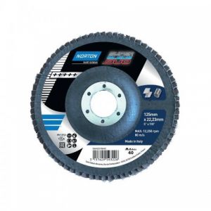 Disques à lamelles plats Super Bleue Duo - Ø115x22mm - grain 40 - x10 NORTON