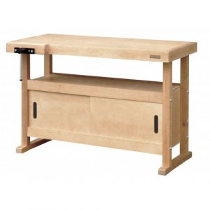 Établi bois - menuisier - caisson portes coulissantes - 1,2 m - presse OUTIFRANCE