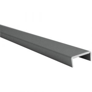 Profil d'habillage en aluminium-argent satiné Quincadécor