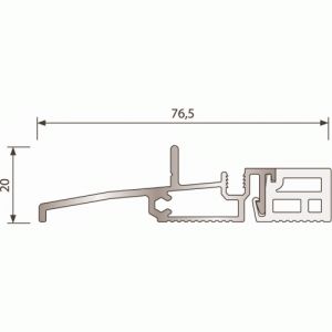 Seuil SP 56 pour portes-fenêtres bois, à rupture de pont thermique - 3 m BILCOCQ