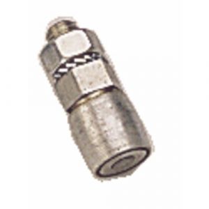 Guide &agrave; tige filet&eacute;e pour portes pliantes et accord&eacute;on - galet 20 mm ROB