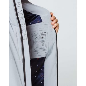 IZAC - Blouson Droit Gris Clair