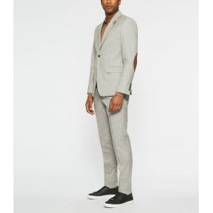 IZAC - Veste à carreaux esprit Prince de Galles beige SWING