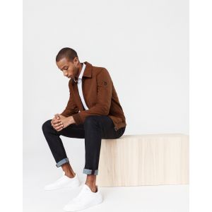 IZAC - Blouson su&eacute;dine camel