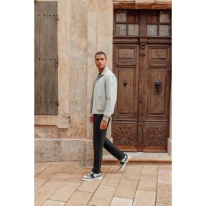 IZAC - Blouson col montant mastic