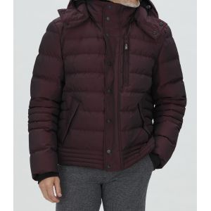 IZAC - Blouson matelass&eacute; bordeaux ''Tamis''