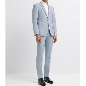 IZAC - Veste ville séparable esprit prince de galles bleu ciel