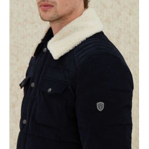 IZAC - Blouson velours marine ''Tirex''