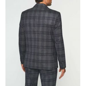IZAC - Veste séparable à carreaux esprit Prince de Galles marine SERIE
